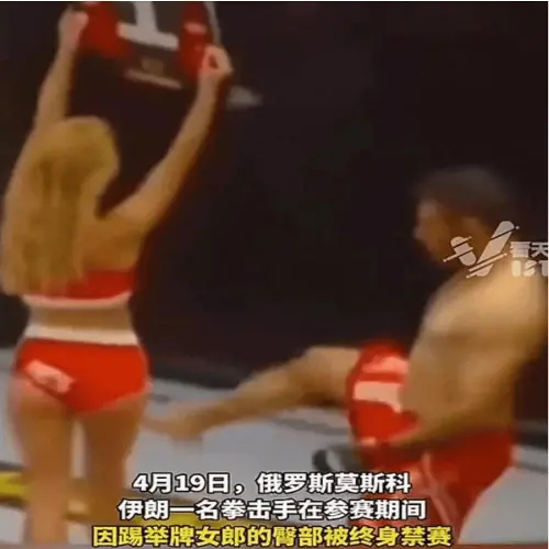 拳手踢举牌女郎臀部遭群殴：终身禁赛，支付赔偿金